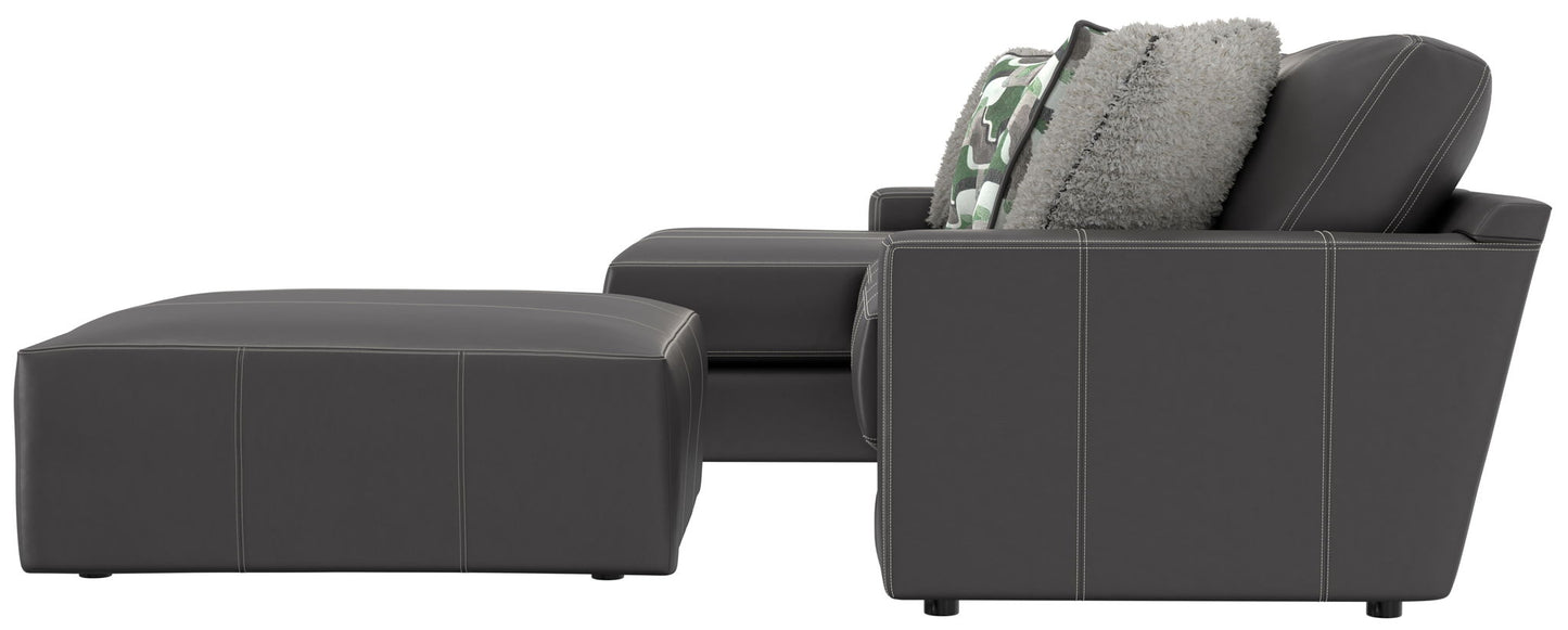 Minori - Italian Leather Sofa / Chaise And Cocktail Ottoman