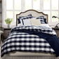 Camille - Twin Buffalo Check Comforter Set (Set of 2) - Navy
