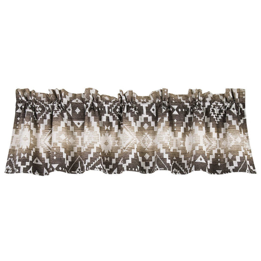 Chalet - Aztec Valance - White / Brown