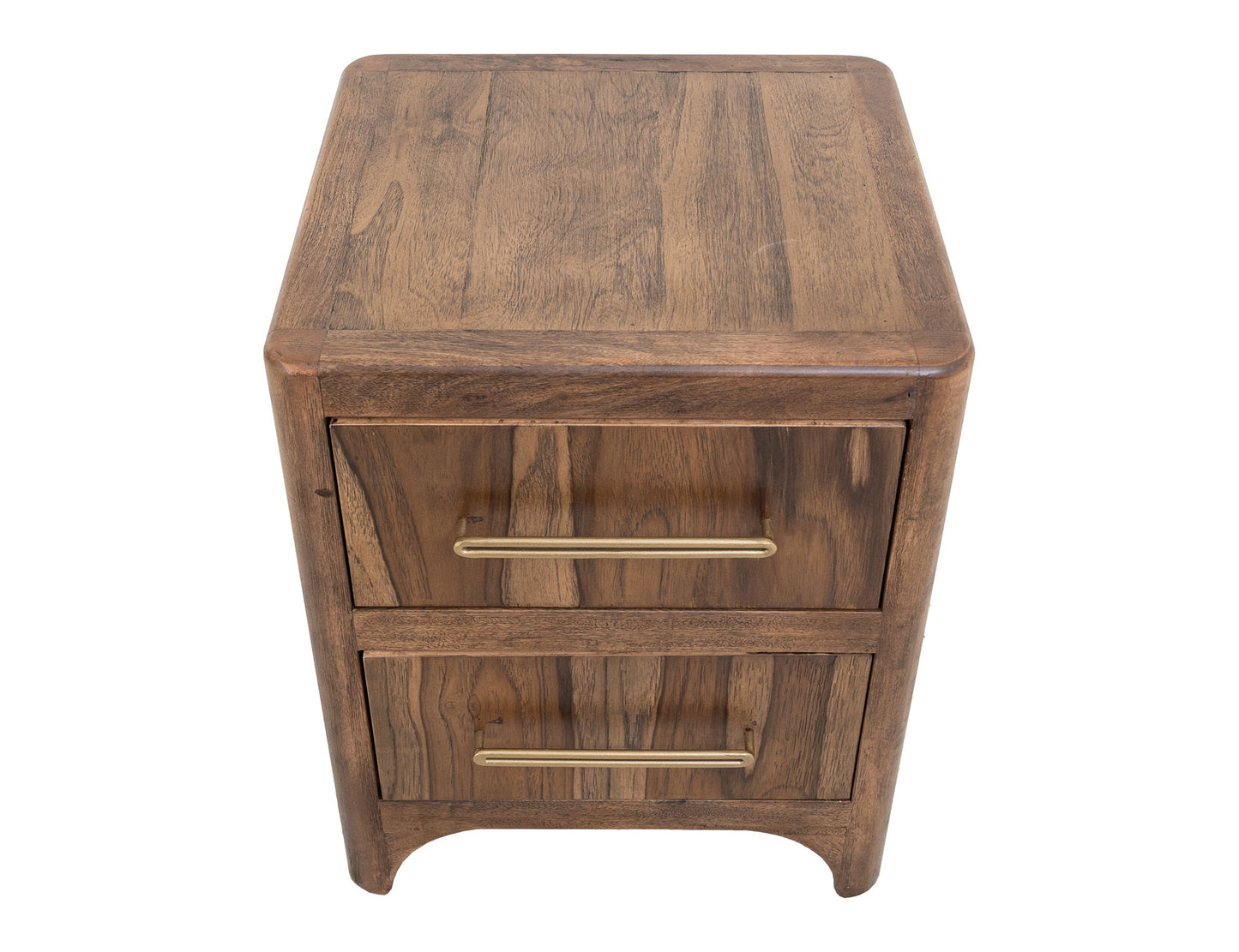Praga - 2-Drawer Nightstand - Almond / Barrel Brown
