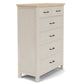 Glenndale - Five Drawer Chest - Aged White / Wheat