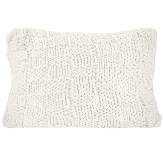Chess Knit - Dutch Euro Pillow - Natural