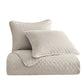 Anna - King Diamond Quilted Coverlet Set (Set of 3) - Light Tan