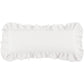 Luna - Washed Linen Ruffled Lumbar Pillow - White