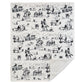 Campfire - Ranch Life Western Toile Campfire Sherpa Throw - Black / White
