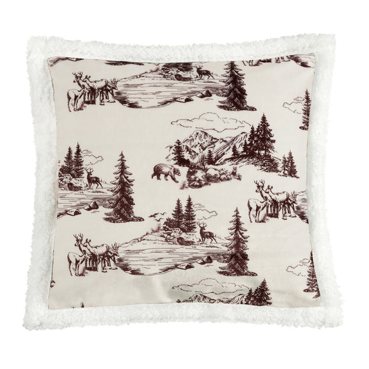 Campfire - White Pine Campfire Sherpa Pillow - Tan