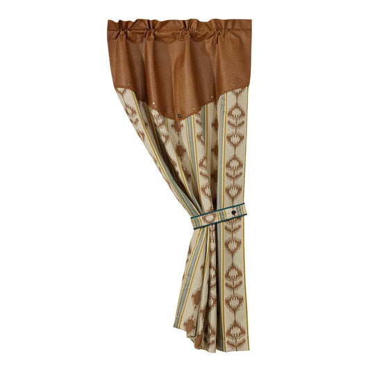 Alamosa - Tan Faux Leather Curtain - Multi