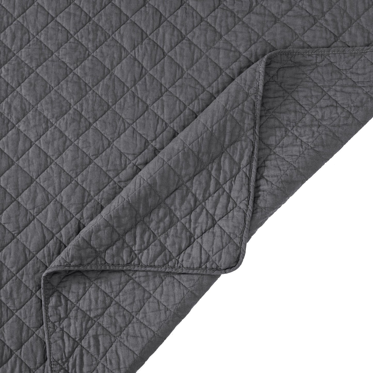 Cotton Comfort - Full/Queen Quilt Set (Set of 3) - Charcoal