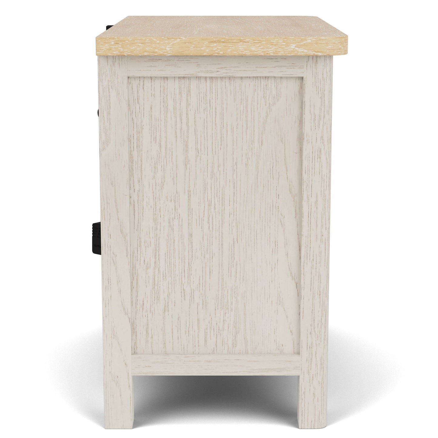 Glenndale - Two Drawer Nightstand - Aged White / Wheat