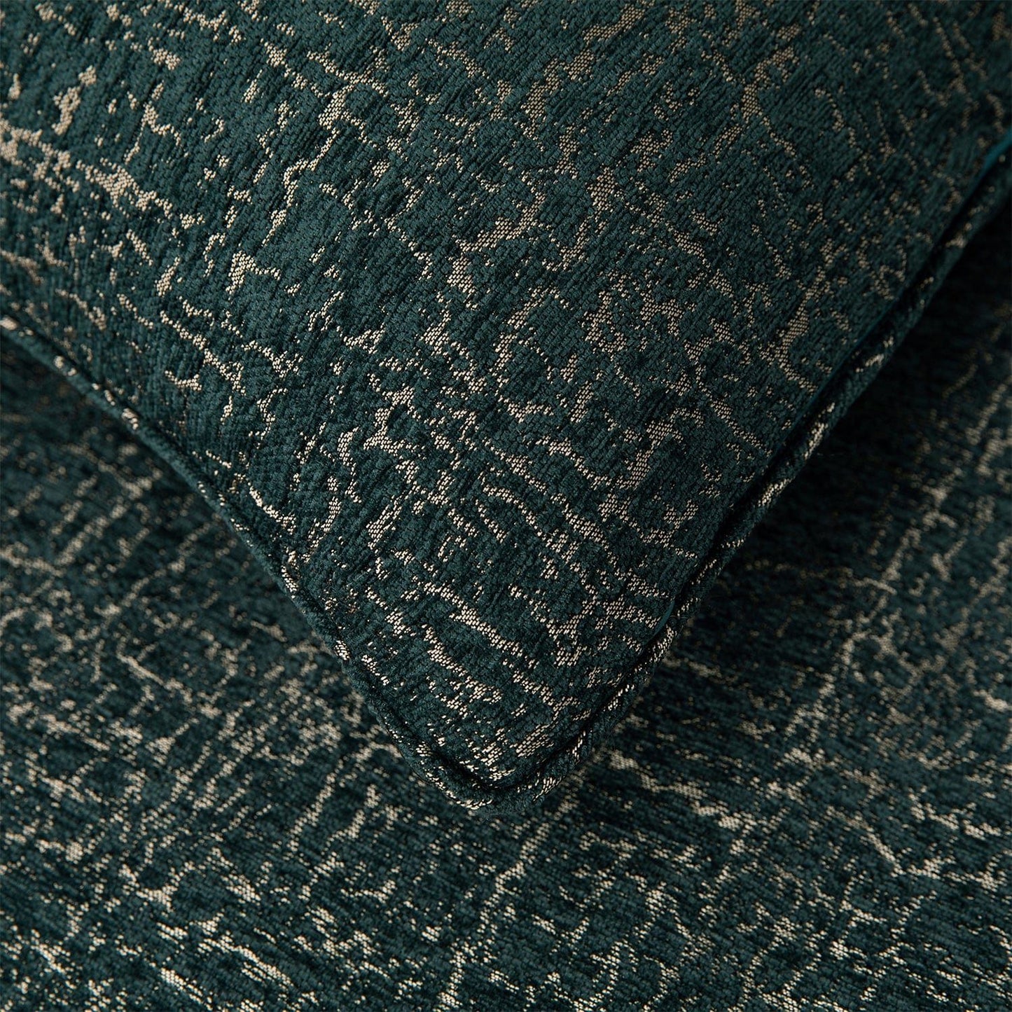 Hayworth - Queen Comforter Set (Set of 3) - Deep Teal / Gold