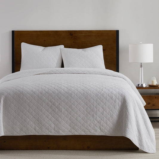 Cotton Gauze - King Stonewashed Quilt Set (Set of 3) - Vintage White