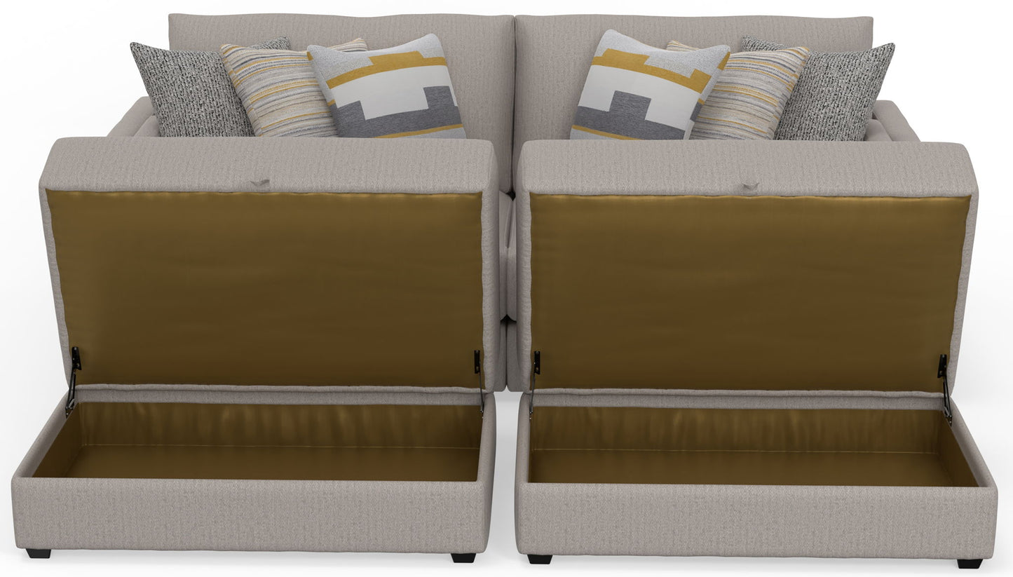 Trevor - Extra Deep Oversized Sofa With Included Storage Cocktail Ottoman