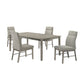 Lennox - 5 Piece Dining Room Set (Dining Table With 4 Chairs) - Gray / Silver