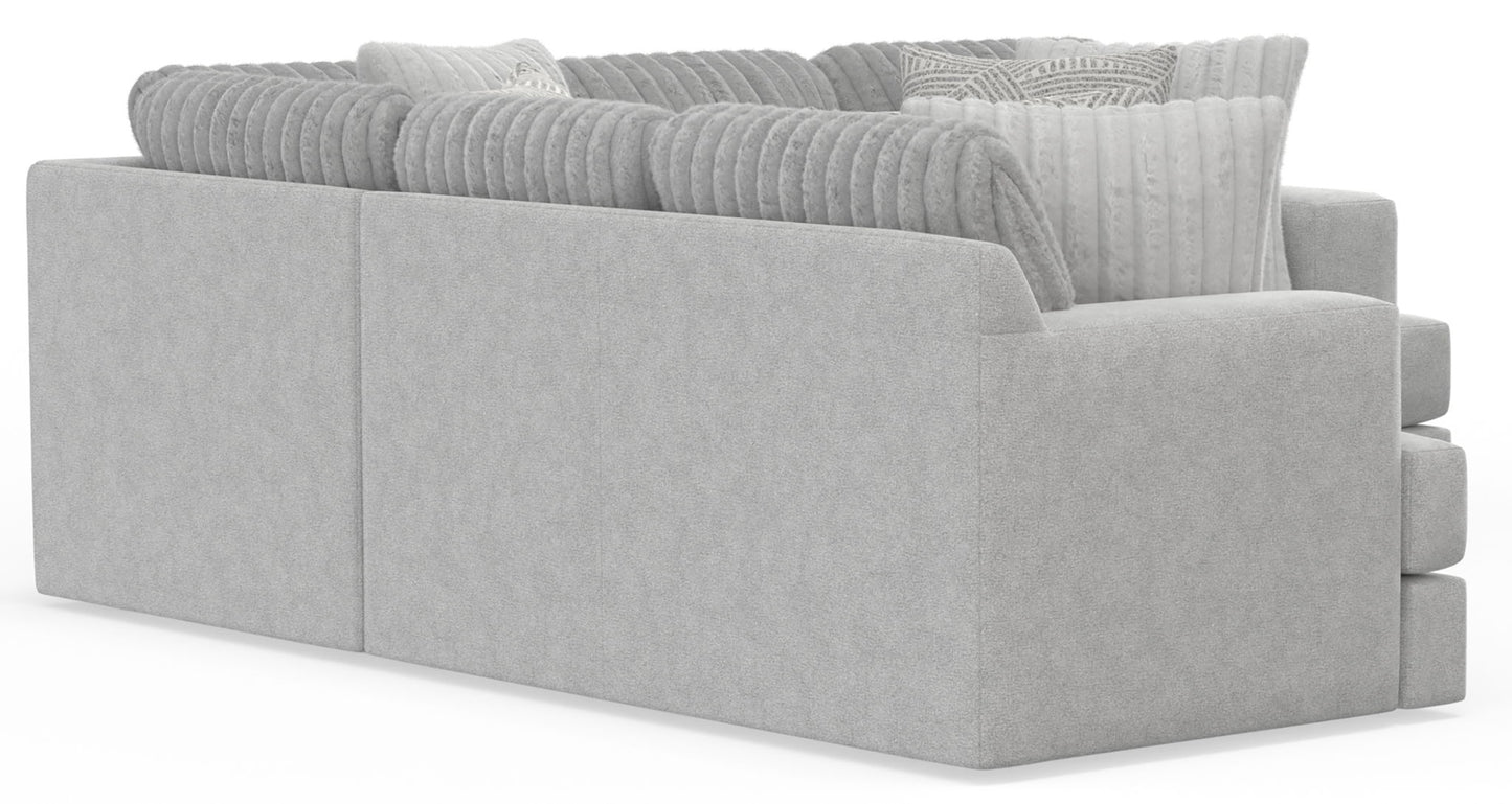 Logan - Upholstered Sectional With Comfort Coil Seating And Accent Pillows Included