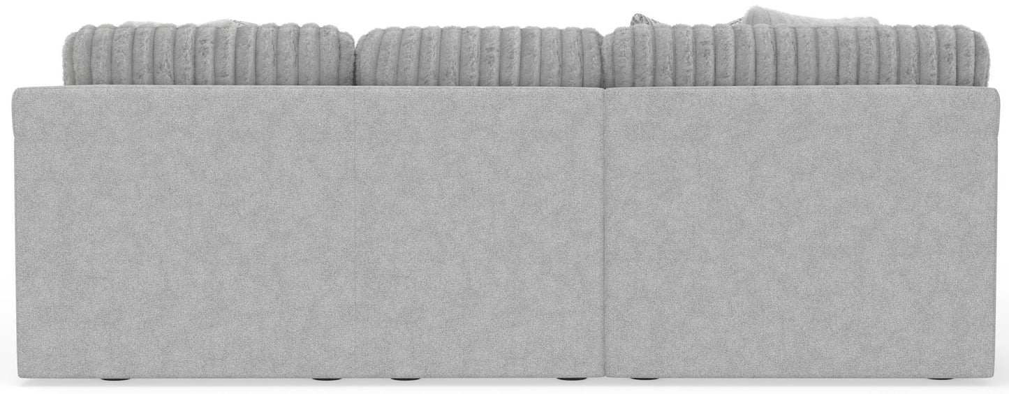 Logan - Upholstered Sectional With Comfort Coil Seating And Accent Pillows Included