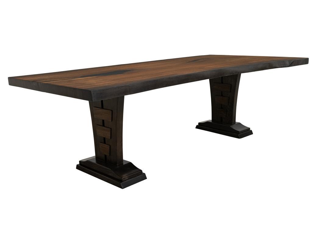 Forge - Rectangular Dining Table (Live Edge) - Brown