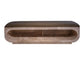 Balam - Wooden Bench With Fabric Cushioned Seat - Ivory White