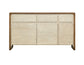 Evoke - 3 Drawer & 3 Door TV Stand/Console - Ivory / Brown