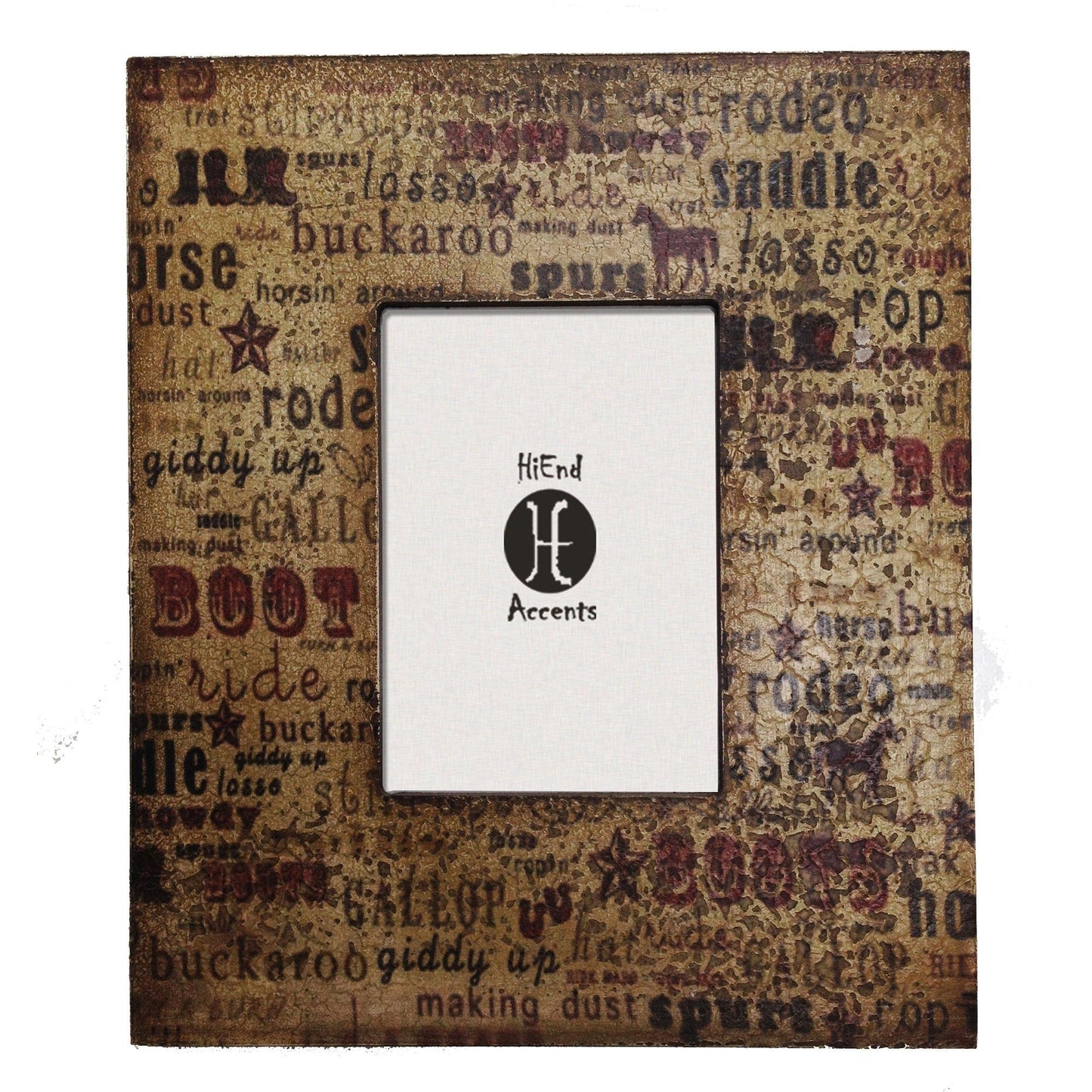 Picture Frame - 5" x 7" Western Text  - Frame