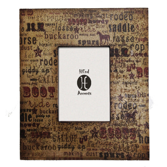 Picture Frame - 5" x 7" Western Text  - Frame