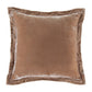 Stella - Faux Silk Velvet Flanged Euro Sham - Dusty Rose