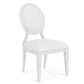 Hepburn - Oval Back Upholstered Side Chair (Set of 2) - White