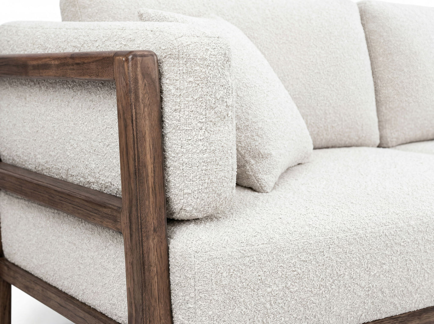 Roots - Wooden Frame Upholstered Sofa - Talawa / Beige