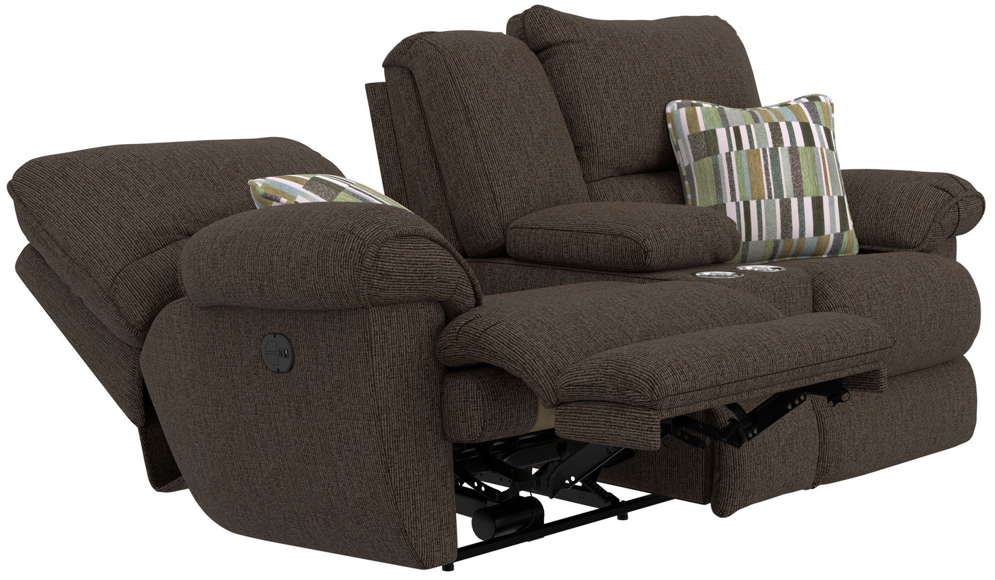 Lenny - Power Lay Flat Reclining Console Loveseat