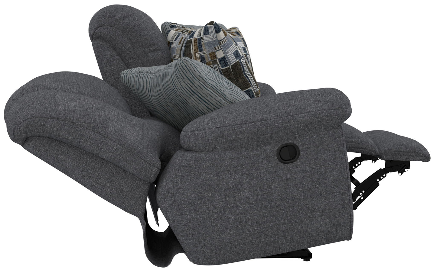 Trifecta - Sofa With 3 Recliners and Drop Down Table