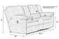 Reyes - Lay Flat Reclining Console Loveseat With Storage & Cupholders