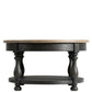Barrington - 2 Tone Round Cocktail Table - Antique Oak / Matte Black