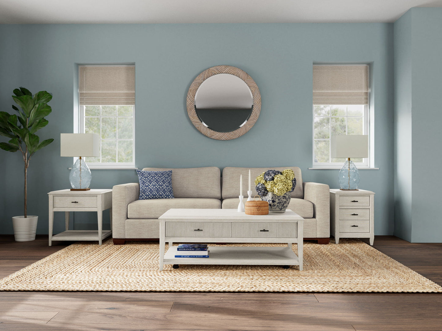 Carmella - Chairside Table - Pebble Oak