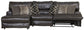 Como - 3 Piece Italian Leather Match Reclining Sectional