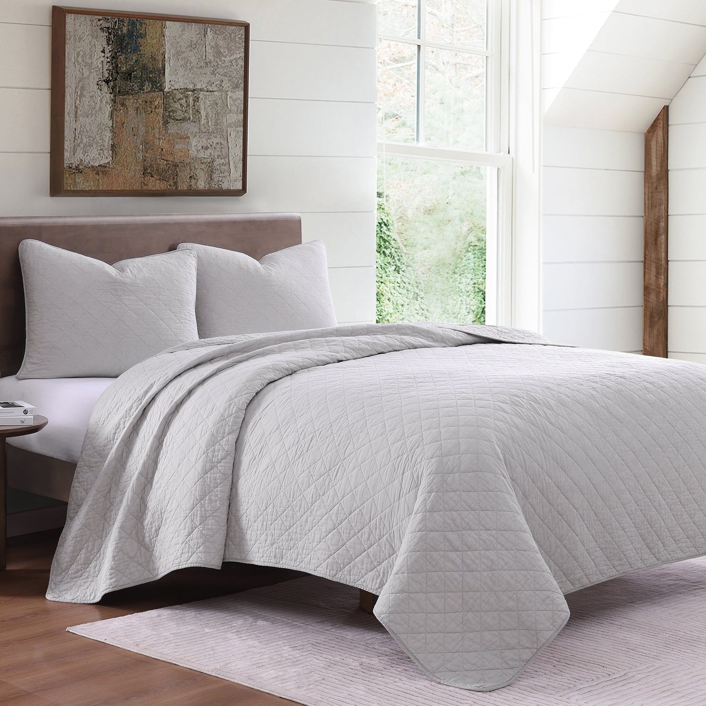 Cotton Comfort - Twin Quilt Set (Set of 2) - Gray