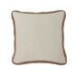 Luna - Washed Linen Jute Trimmed Pillow - Light Tan