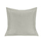 Luna - Single Flanged Washed Linen Pillow - Light Gray