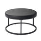 Forma - 4 Piece Occasional Set (1 Coffee, 1 Large End Table & 1 Stool, 1 Small End Table) - Black / White / Gray