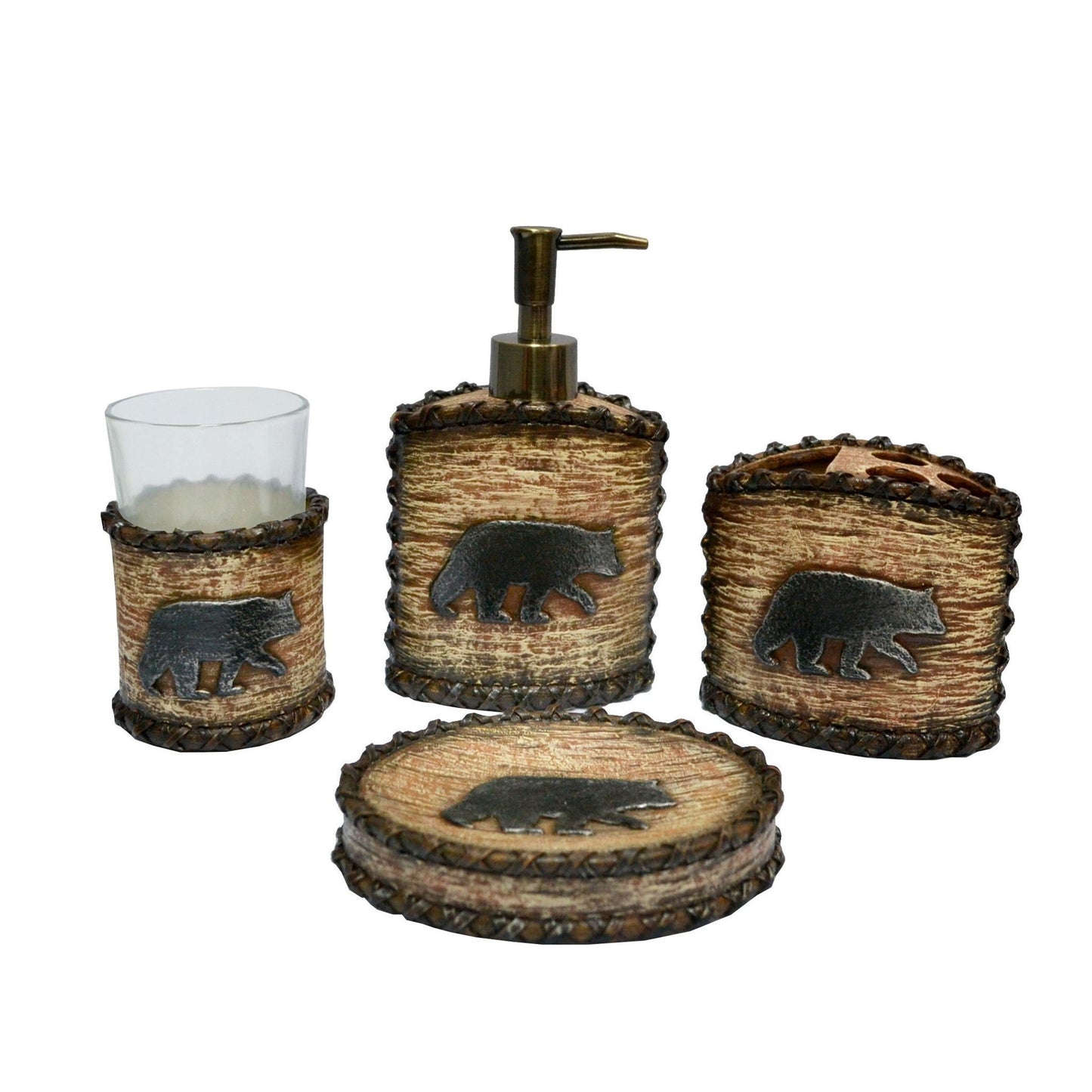 Lodge Bear - Bathroom Sets (Set of 5) - Brown