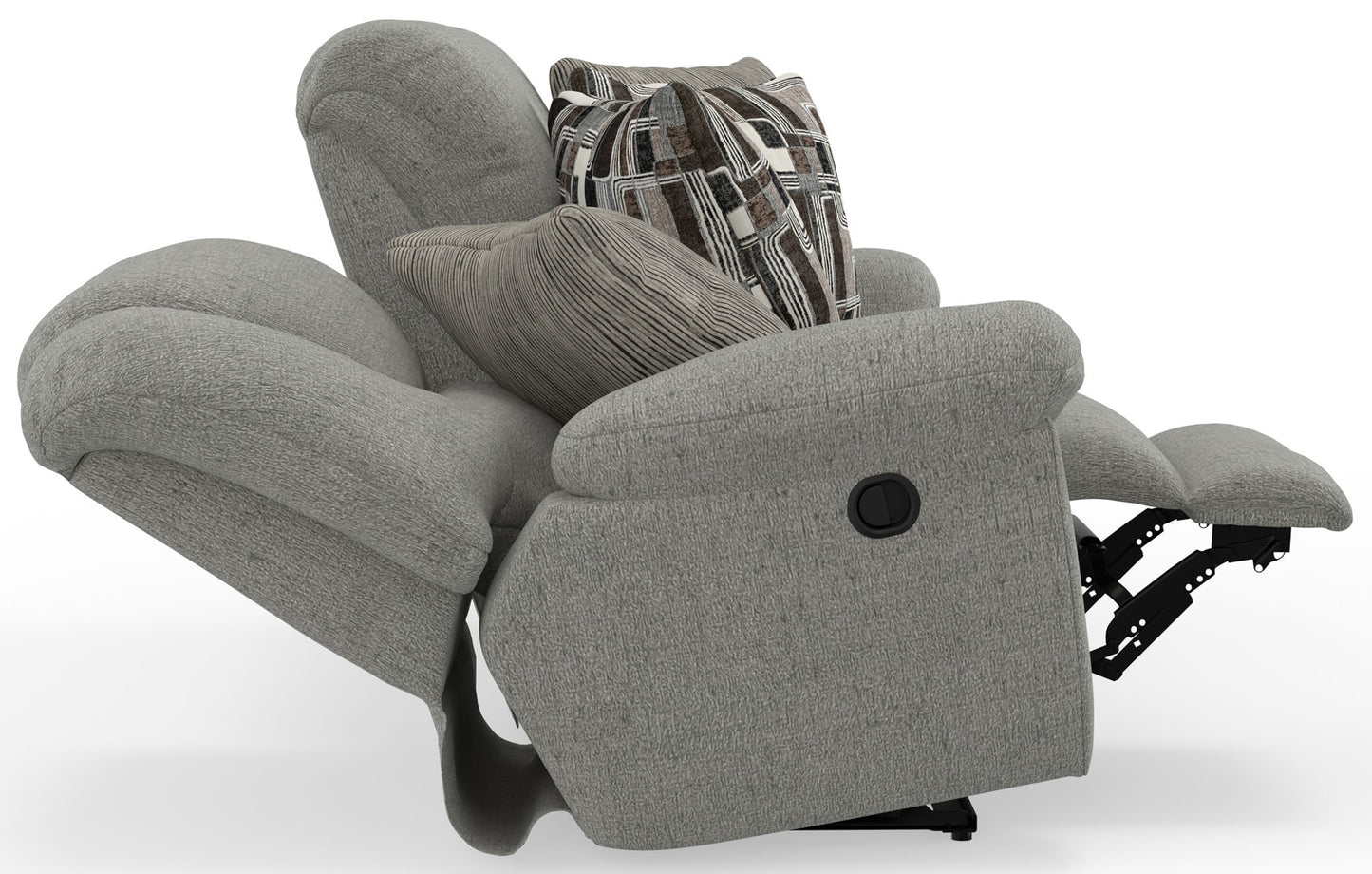 Trifecta - Sofa With 3 Recliners and Drop Down Table
