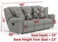 Trifecta - Sofa With 3 Recliners and Drop Down Table