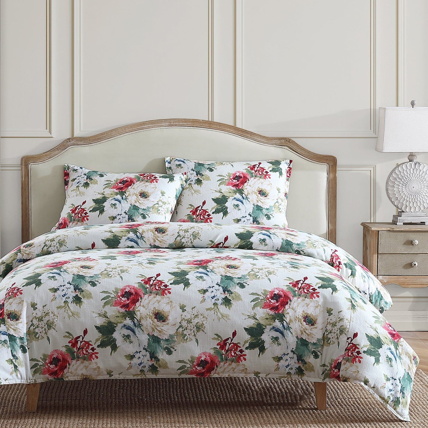 Peony - Queen Washed Linen Duvet Cover Set (Set of 3) - Blossom