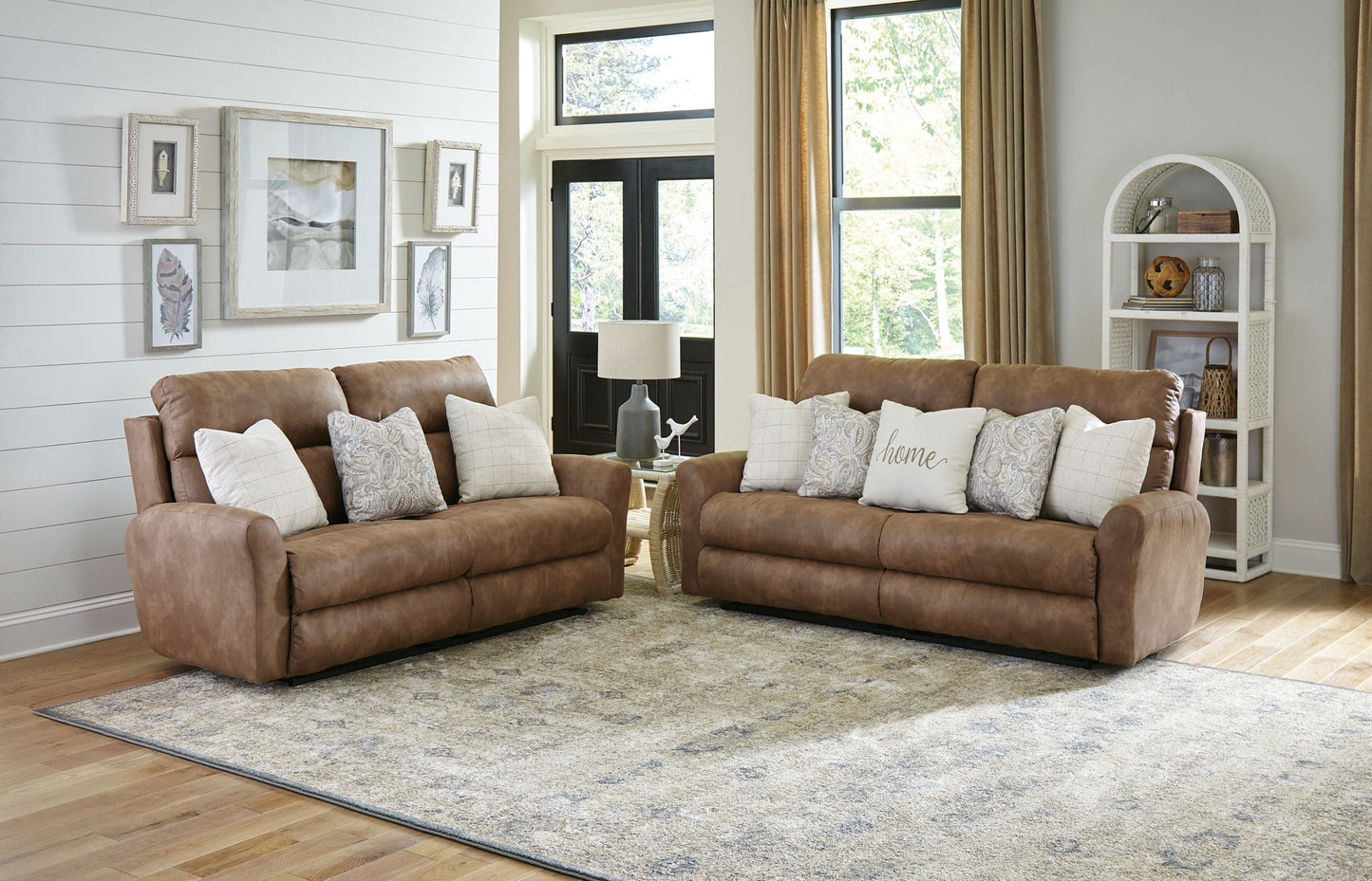 Justine - Lay Flat Reclining Sofa - Burlap