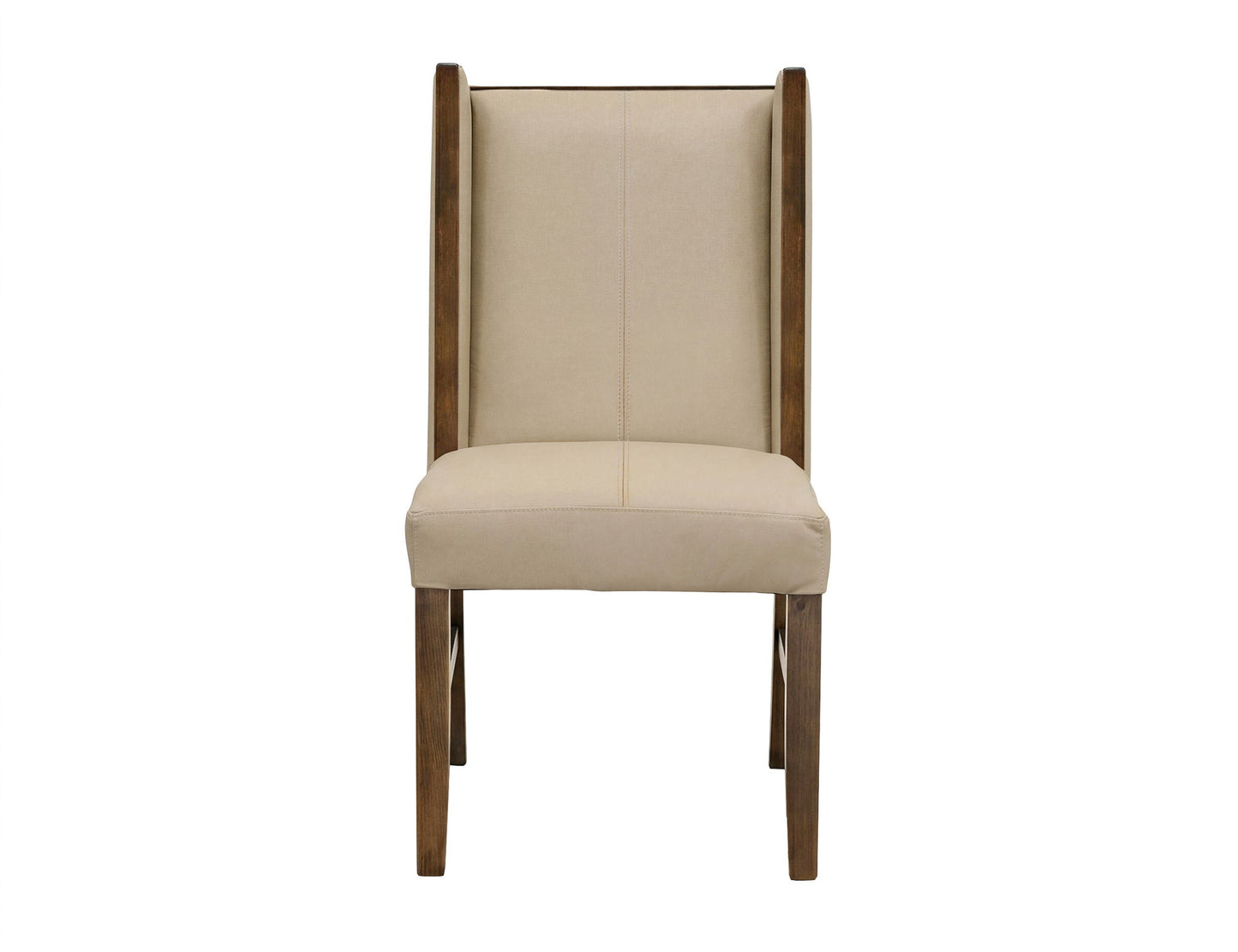 Silver - Upholstered Chair (Set of 2) - Ivory / Brown