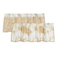Elsa Cowhide - Reversible Quilted Valance - Light Tan