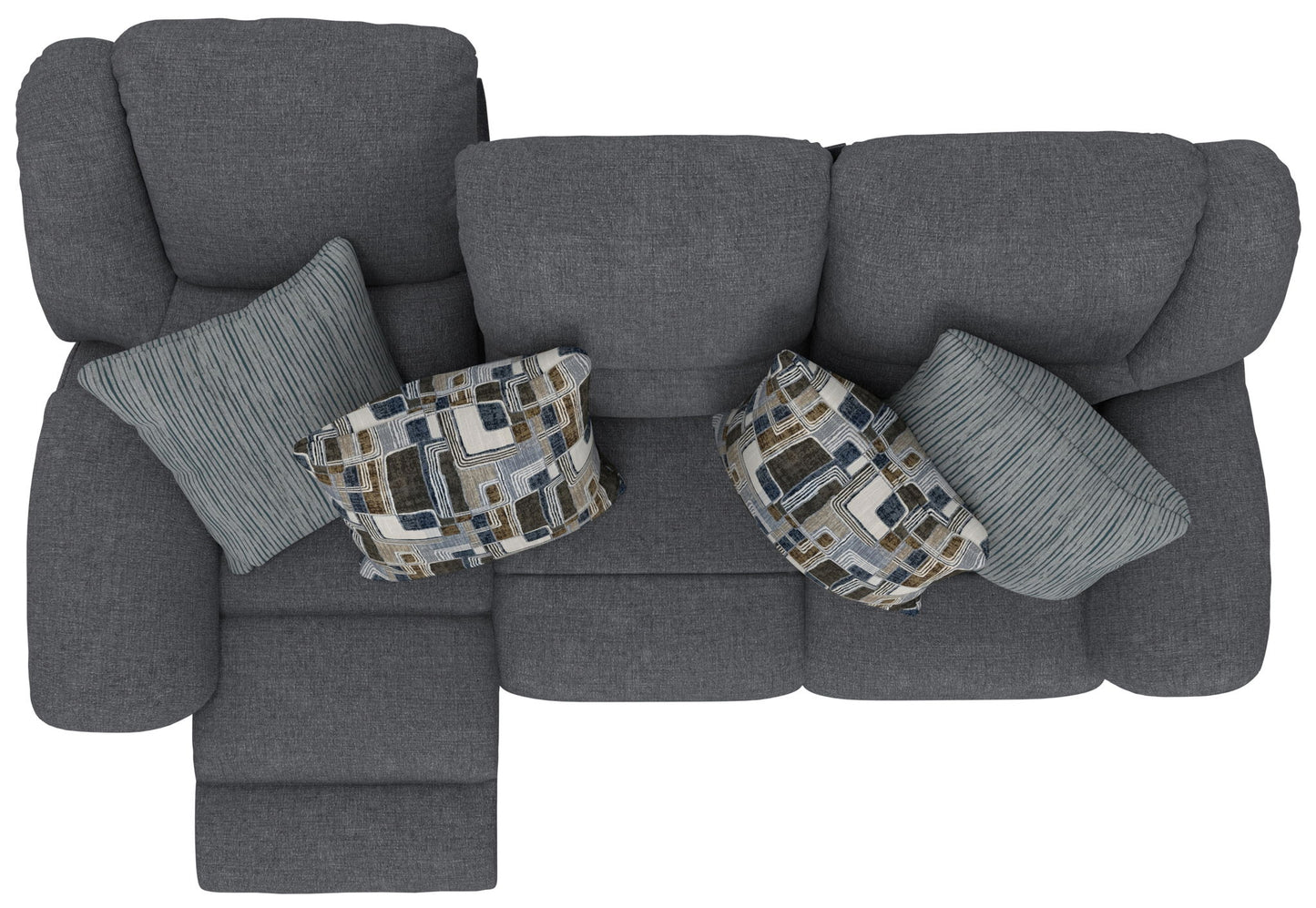Trifecta - Sofa With 3 Recliners and Drop Down Table
