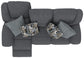 Trifecta - Sofa With 3 Recliners and Drop Down Table