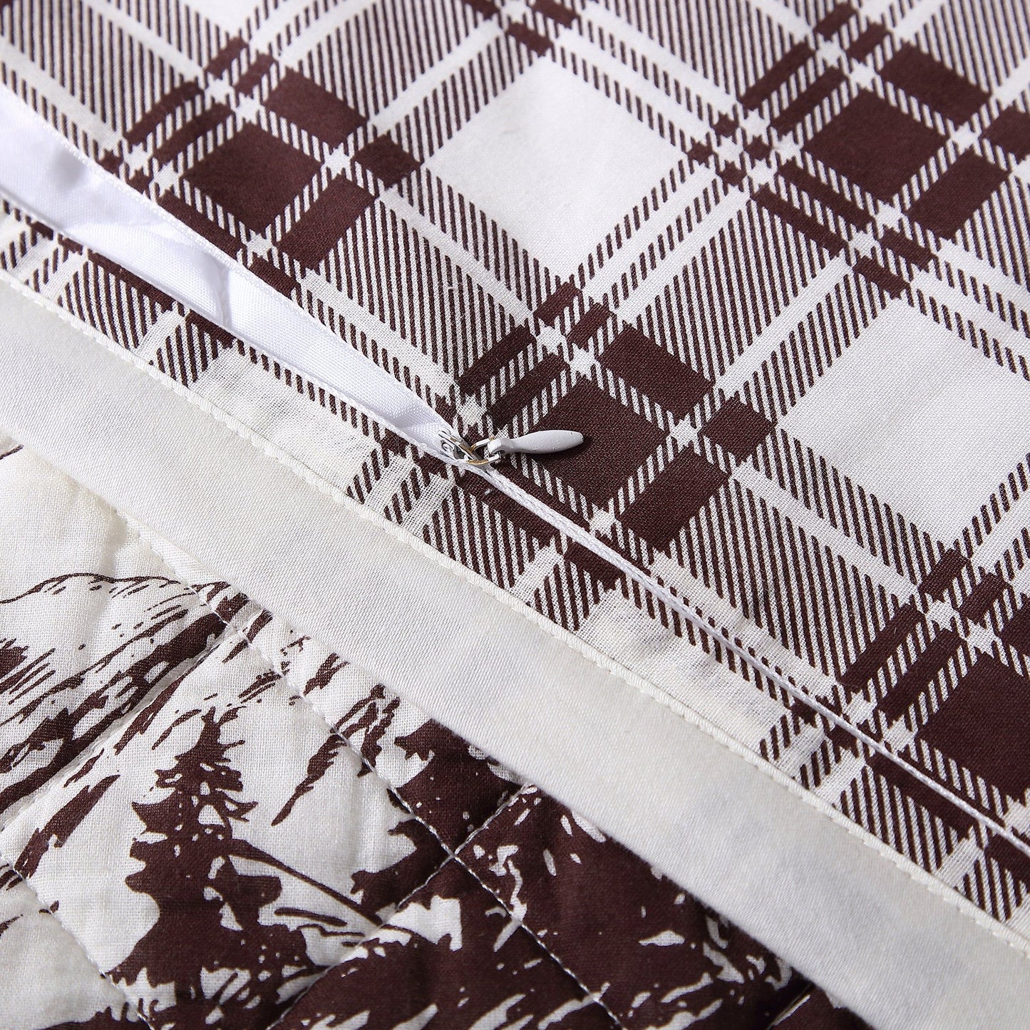 White Pine - King Reversible Quilt Set (Set of 3) - White
