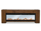 Natural Teca - Console 94" Electric Fireplace Compatible - Brown
