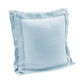 Luna - Double Flanged Washed Linen Pillow - Light Blue