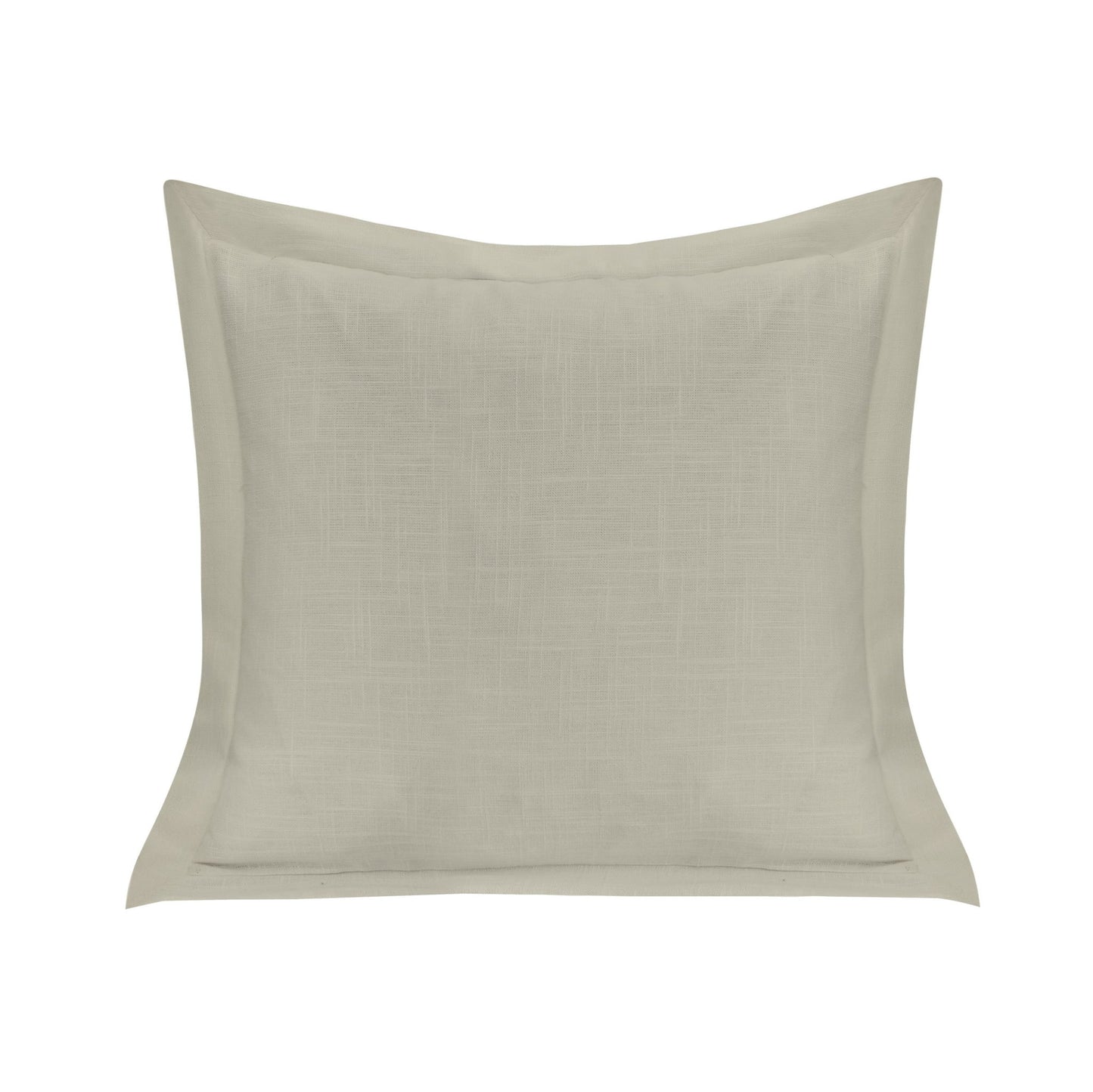 Luna - Single Flanged Washed Linen Pillow - Light Tan